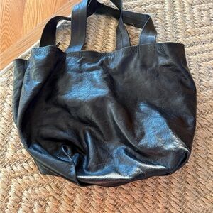 Black Leather Tote Bag from Kissimmee